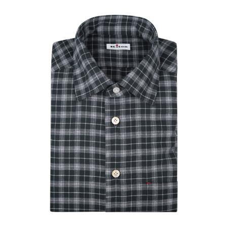 Kiton, Shirt Grijs, Heren, Maat:L