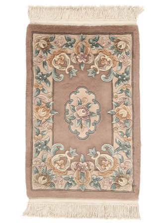 Handknuten Kina 90 Line Matta 60X90 Brun/Beige