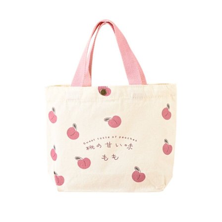 Lærred Tote Bag Mini Håndtasker PEACH PEACH