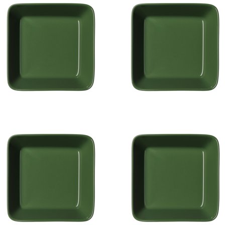 Iittala Teema fat 12 × 12 cm 4-pack, skogsgrön | Dukning & Servering > Serveringsskålar > Serveringsfat | Bagaren och Kocken