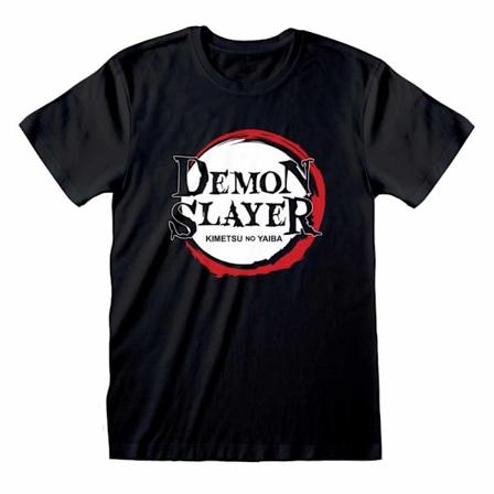 Demon Slayer Unisex Vuxen Logo T-Shirt S Svart Black S