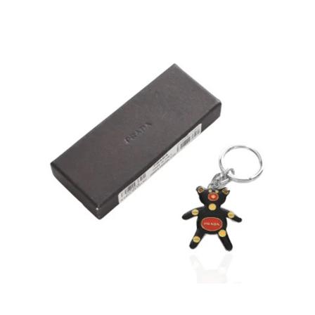 Prada Vintage, Pre-owned Metal key-holders Zwart, Dames, Maat:ONE Size