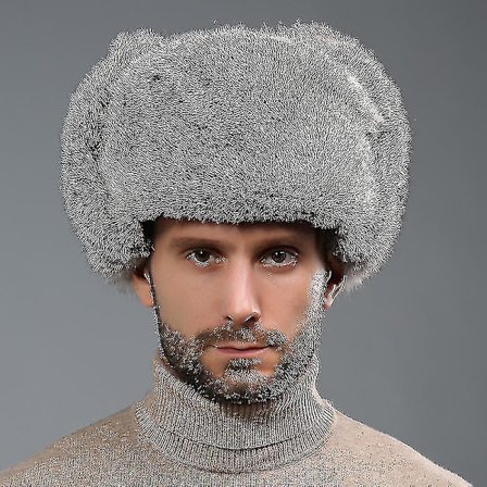 Herre Pelslue Skinnluer Russisk Vinterlue Med Øreklaffer Julegave Til Menn Superb(grå)