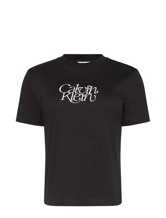 Calvin Klein Jeans | Ss Fitted Script Calvin Klein Te | XXS