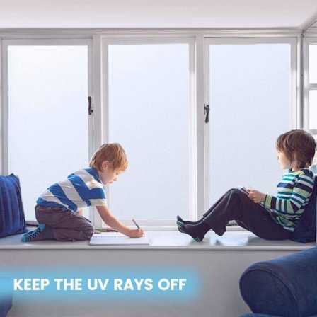 Elektrostatisk personvern skjermfilm 30x200CM frostet vindusfilm UV