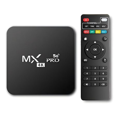 5G MXQ PRO 4K TV BOX Android 10.1 Quad Core Smart Media Player, Opgraderet Ram 4GB ROM 32GB