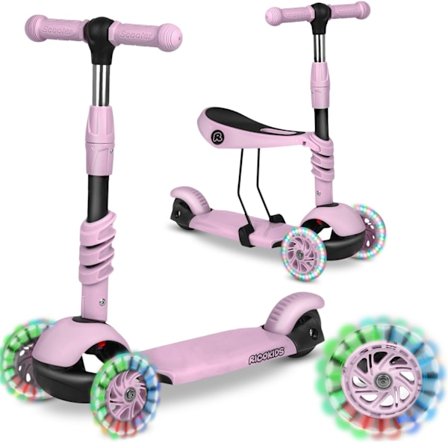 Trehjulet scooter Ricokids Cubi - Pink