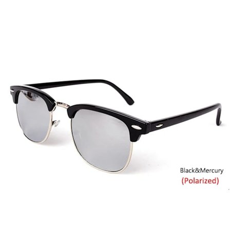 LeonLion Polariserade Halvramlösa Solglasögon Dam/Herr Polariserade UV400 Klassisk Märkesdesigner Retro Oculos De Sol Gafas