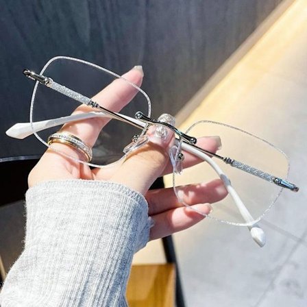 Anti-blåt lys læsebriller Firkantede briller SØLV