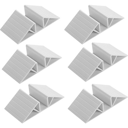 6 kpl tukijalkaa lemmikkieläinten portin eristysaidalle, muovinen kolmiovahvistusliitin vapaasti seisova koiraporttiaidan paneeli (valkoinen) 12*6,5 