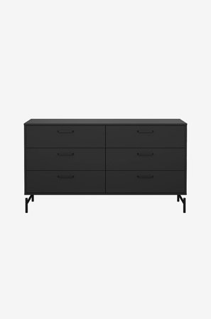 Tvilum - Dana Dubbel byrå 6 lådor - Paket - Svart - Byråar - Från Homeroom