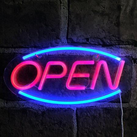 USB Open Neon Skylt Ljus LED Neon Lampor Vägg Hängande Dekor R