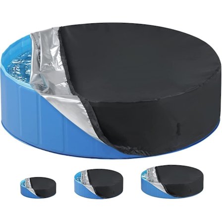 Soldeksel for hundebasseng, bassengdeksel for kjæledyr, holder bassenget renere lenger, forlenger levetiden til bassenget
