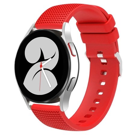 22 mm universal klockarmband i texturerat silikon - Röd
