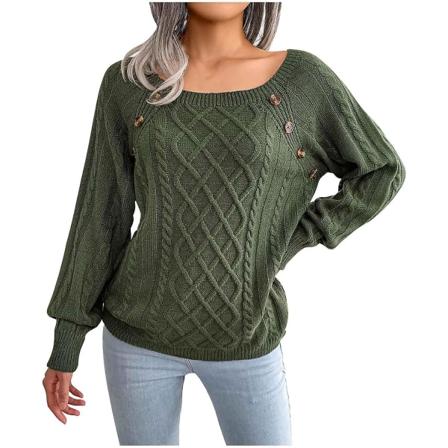 Mysig hösttröja för kvinnor, snygg pullover för höst och vinter