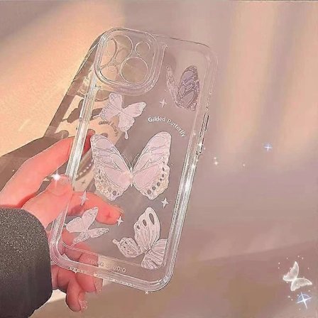 12 Skal med Sommerfugledesign - Stilrent Glitter Skal til Kvinder & Teenagere