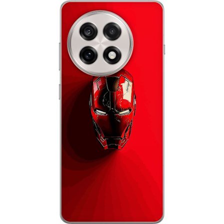 Kompatibelt Mobilskal till OnePlus 13R Marvel Iron Man mask poster Avengers Tony Stark röd hjälm superhero retro comic fanart design konst