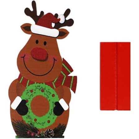 Jouluinen puinen kyltti koriste Joulupukki kyltti laatta Rustiikkinen koristekyltti Joulu Vapaasti seisova pöytäkoriste