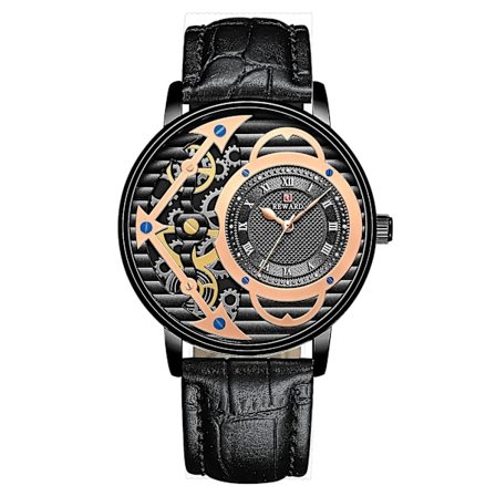 Reward Herre Klokke Vanntett Quartz Klokke Belte Klokke(Svart)