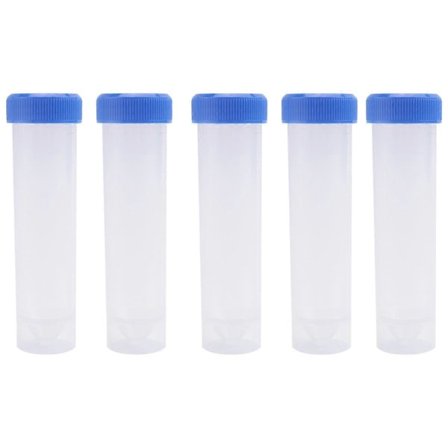 5 Stycken 50ml Plast transparent Centrifugrör med skala Plast provrör fristående med Sc
