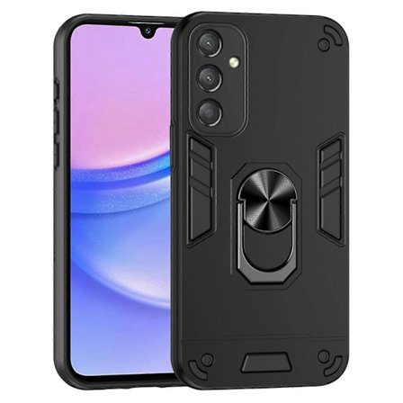 Til Samsung Galaxy A16 5G/A16 4G Etui PC+TPU Drop Defend Telefon Cover med Ring Kickstand - Grøn