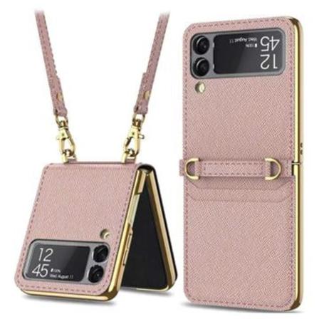Gkk Mirror Samsung Galaxy Z Flip3 5g Hybrid Skal - Rosa Rosa