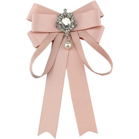 Bowknot Strassband Rosett Brosch Förbunden fluga för kvinnor Halsslips Bröllopsfest Julklappsceremoni