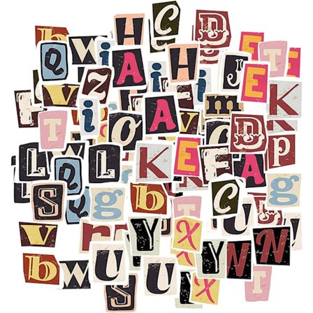 104 Alfabet Scrapbooking Klistermærker, Retro Alfabet Klistermærker, Kuffert Klistermærker, Laptop Klistermærker, DIY Dekorations Klistermærker (4 Ark