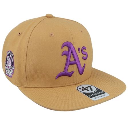 47 Brand - MLB Béžová snapback Kšiltovka - Hatstore Exclusive x Oakland Athletics Cooperstown Sure Shot Ok Athletics Camel Snapback @ Hatstore