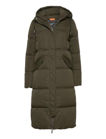 Microfibre Duvet Coat Foret Jakke Grøn Superdry