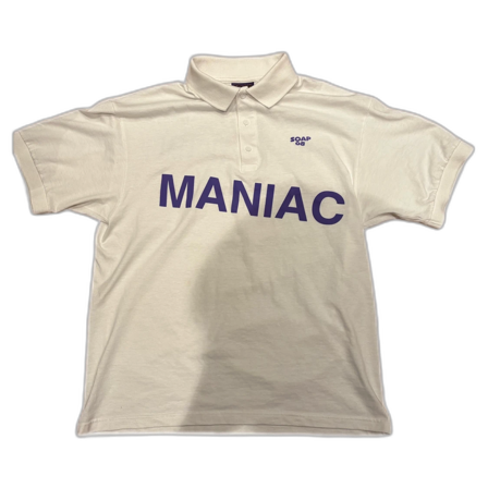 Vit polo från Soap08 med tryck