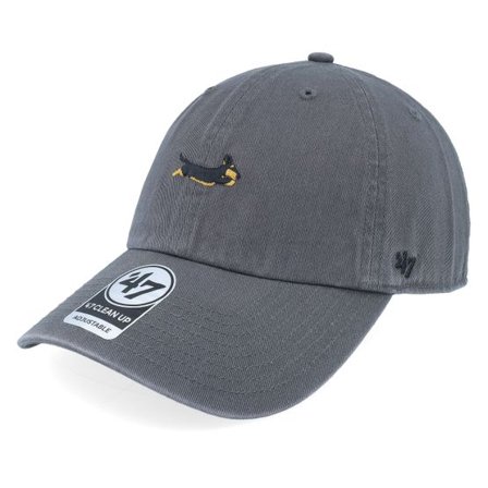 47 Brand - Svart unconstructed Keps - Dog Base Runner Icon 47 Clean Up Charcoal Dad Cap @ Hatstore