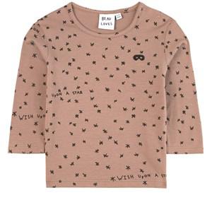 Beau Loves Brown Wish Upon A Star T-Shirt 6-12 Months - Tops - 6-12 months - Brown - Mädchen