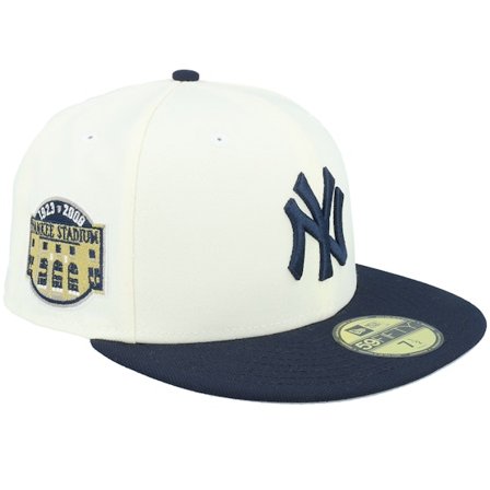 New Era - White fitted Gorra - New York Yankees Yankee Stadium 59FIFTY Chrome/Navy Fitted @ Hatstore