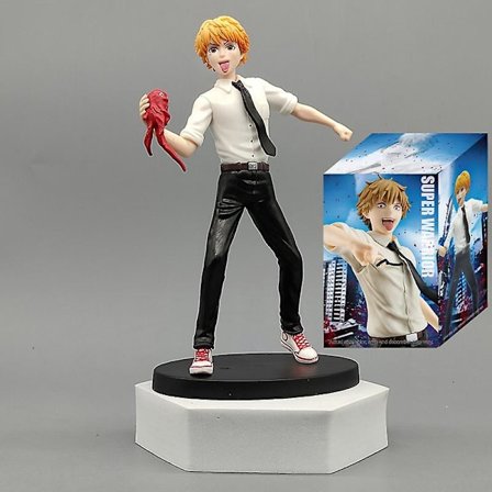 19cm Motorsåg Man Denji Anime Figur Power/denji Action Figur Motorsåg Man Denji Figurine Vuxen Samlarobjekt Modell Docka Leksak Present C