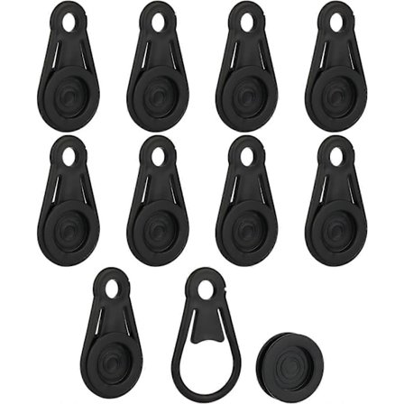10 Stycken Presenningsklämmor, Presenningsfäste, Presenningsklämmor Presenningsfästen för Bilpresenningar, Tält, Markiser och Poolskydd (LGL)