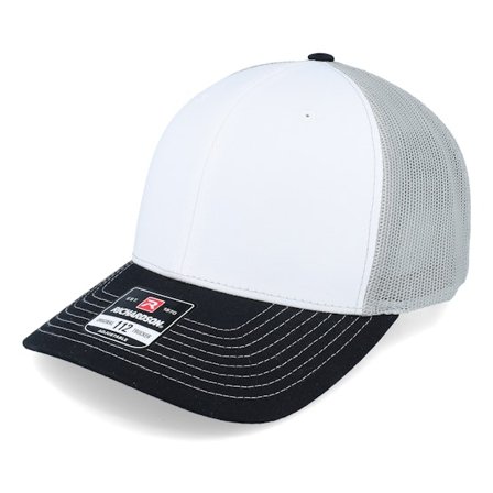 Richardson - Blanc trucker Casquette - 112 Tri White/Aluminum/Black Trucker @ Hatstore