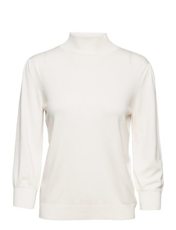 Mersin Roll Neck Knit White Minus