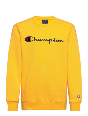 Crewneck Sweatshirt Sweat-shirt Genser Gul Champion*Betinget Tilbud
