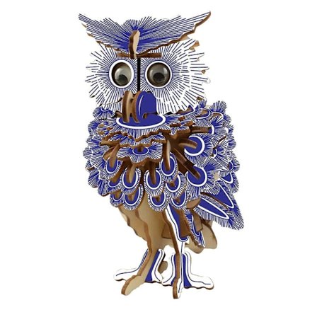 Träpussel Söt Uggla 3D Träpussel Unik Form Djur Pusselbitar Träpussel för Vuxna - Bäst för Familjespel Samling