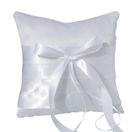 Bowknot Ring Pute Firkantet Ring Bærer Bryllupstilbehør