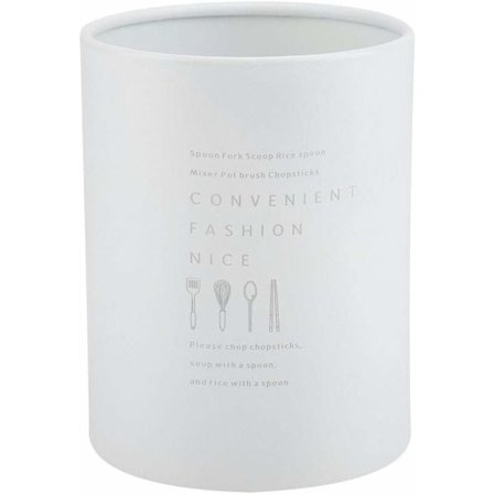 Køkkenredskabsholder, bestikholder til bordplade, ske-gaffelarrangør, 10 x 10 x 13 cm (hvid?)