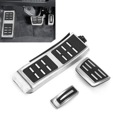 3 st Accelerator Broms Vila Pedal Rostfritt Stål Ersättning för A4 B8 /S4RS4 Vänsterstyrning Automatisk Växellåda 2008‐2015