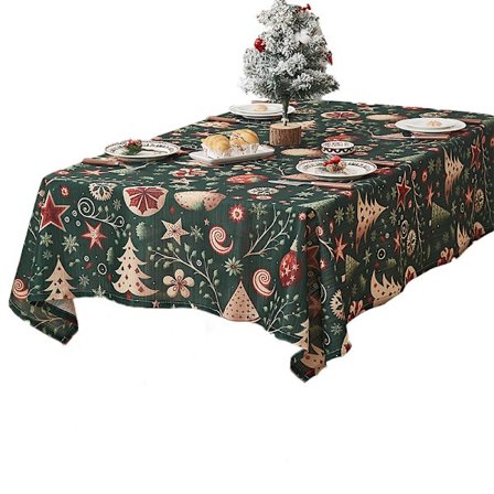 Joulupöytäliinat, jouluaiheiset pöytäliinat, suorakulmaiset pöytäliinat (140-180CM)