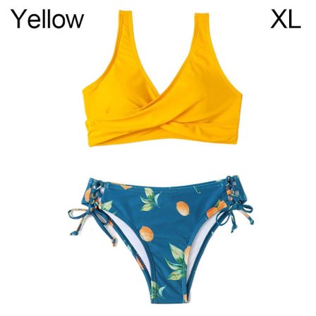 Split Badetøy Badedrakt GUL XL