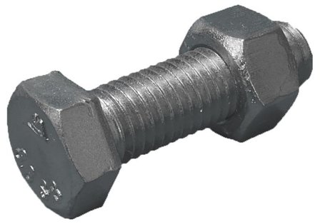 Stafa 0118600003 Stålkonstruksjonsskrue 12 mm, med mutter, FZB 8.8, EN 15048 12 x 35 mm, 100-pakk, Innfesting