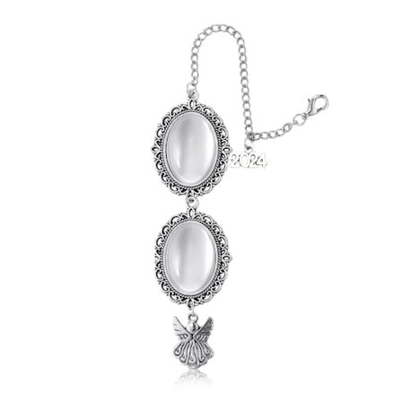 Examensmössa Tassel Minnesfoto Charm Oval Antik Fotokedja Charm