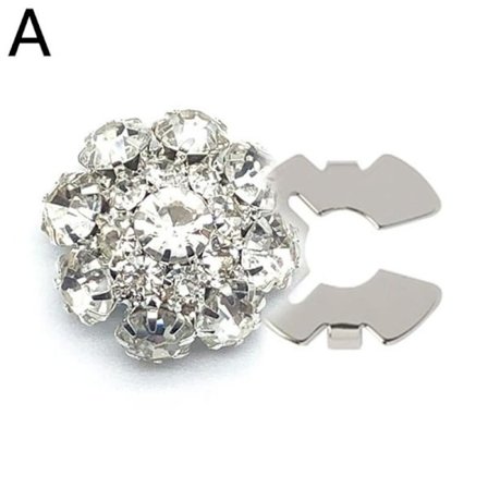 Rhinestone Knapovertræk, 1 ST Rhinestone Knapper til Dame Bluser, Aftagelige Skjorteknapsklemmer Knap Smykker, Krystal Fancy Knapper