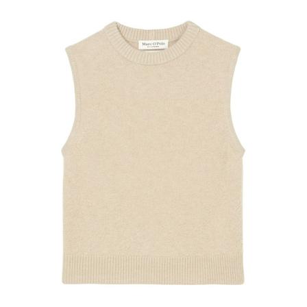 Marc O'Polo Cropped bouclé sleeveless jumper Brun, Dame Toppe