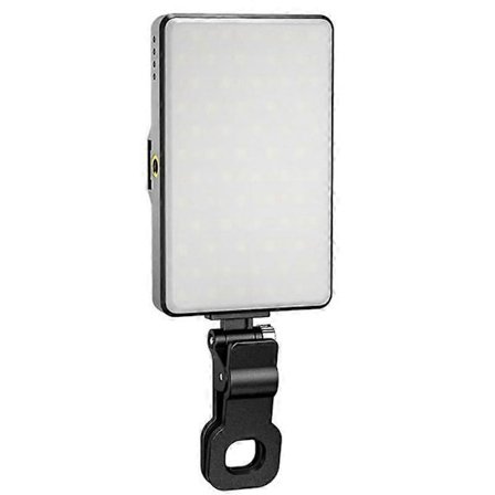 LED Tehokas Ladattava Klipsikiinnitteinen Täyttövalo Säädettävä Kannettava Lamppu Puhelimelle, Tabletille, Meikkiin, Selfieihin, Vlogeihin